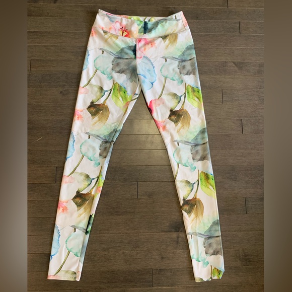 Jala Multicoloured Floral Watercolour Yoga Leggings Women’s M - Picture 1 of 4